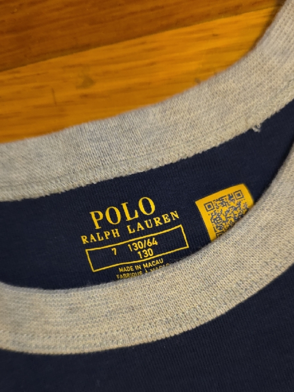 NWT Polo by Ralph Lauren Navy Colorblock Crew Sweatshirt Size 7 - Picture 3 of 4